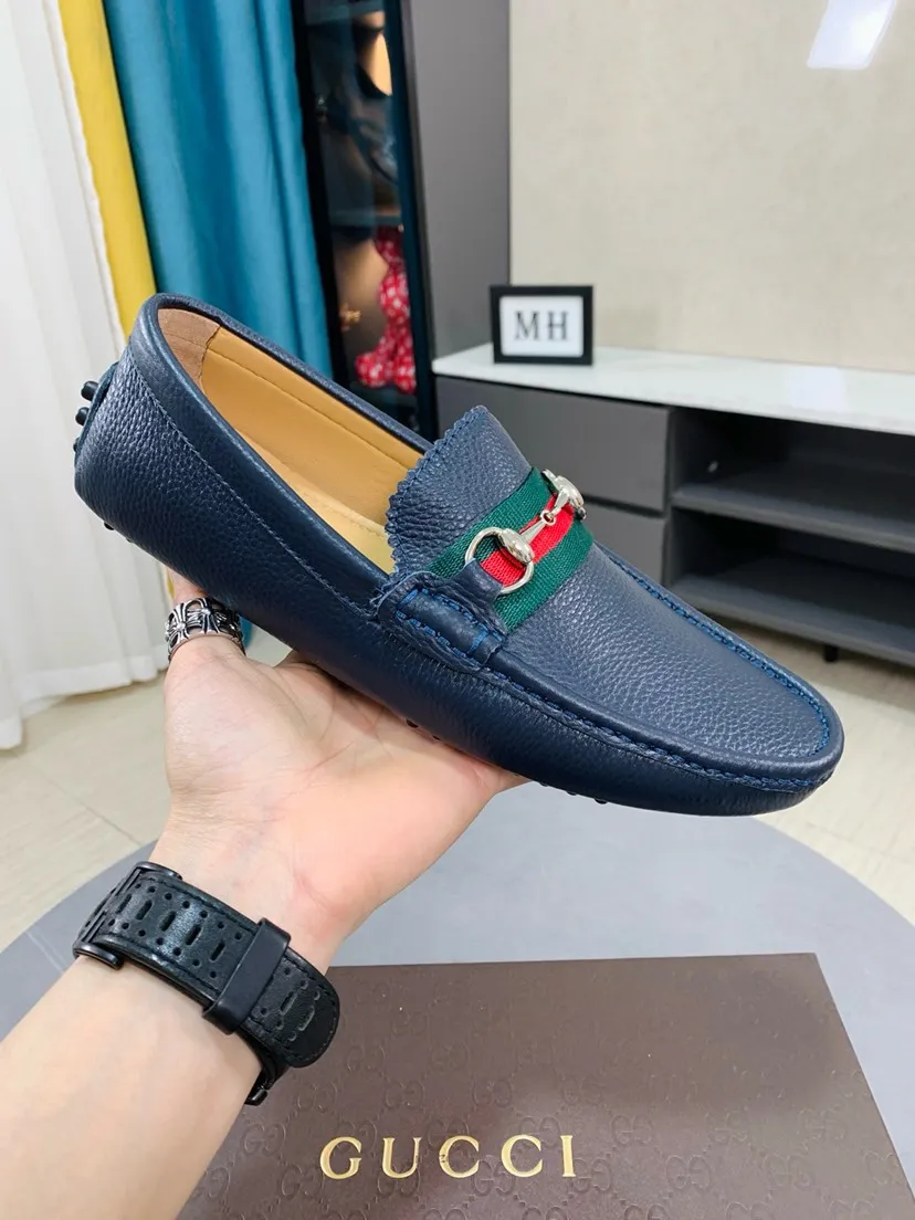 Men's men's shoes 💰458🌹🌹 Comes with packaging [GUCCI Gucci] original men's casual beanie shoes, original Italian imported special material cowhide embossing➕real first-layer sheepskin lining; equipped with precision stitching to highlight low-key luxury. The comfortable sole design maximizes the comfort and anti-slip properties of the shoe. The shoe shape is dignified and the low-key charm is not concealed! Natural and free new urbanism, code number: 38-44